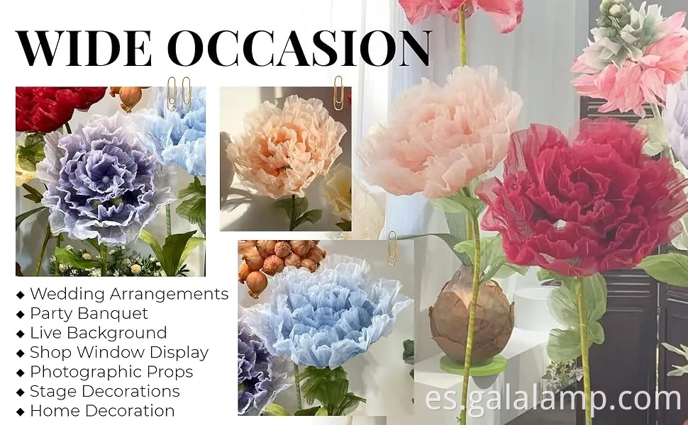 Encantadora decoración floral de peonía rosa con Light for Events